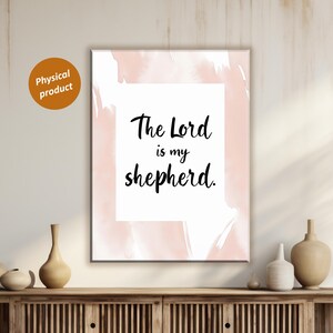 The Lord Is My Shepherd Bible Verse Art Print, Inspirational Christian Wall Decor, Faith-Based Home Decoration