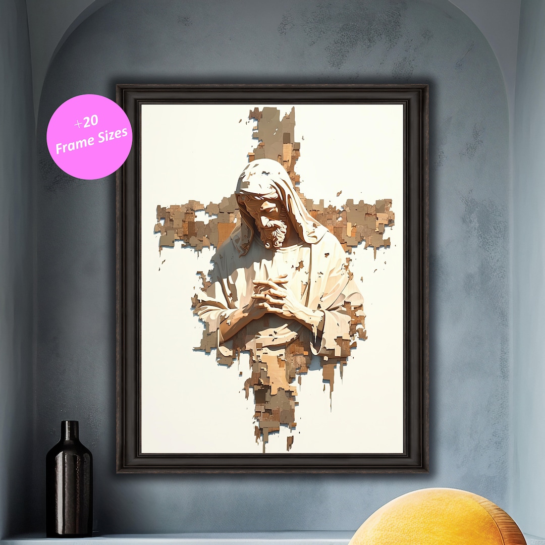 3D Jesus Christ Art Print Faith-based Wall Decor Digital Download ...