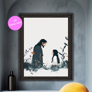 Jesus Porträt, Jesus Wandkunst, Jesus Bild, spirituelle Wandkunst, minimalistische Wohnkultur, digitaler Download, Jesus Malerei, religiöse Kunst