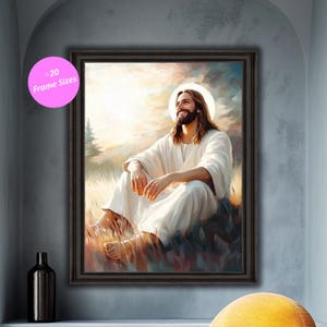 Jesus Smiles Portrait: Christian Inspirational Print (Digital Download)
