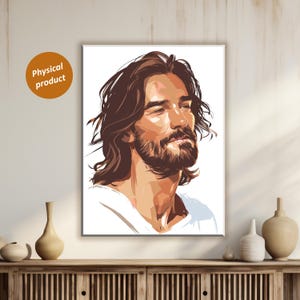 Jesus Portrait Canvas Print: Religious Christian Wall Art