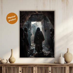 Toile d&#39;art Jésus est vivant : décoration murale scène de résurrection