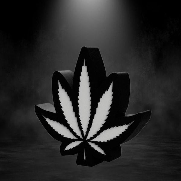 Cannabis Leaf Led Lamp Stl File (Digital File)