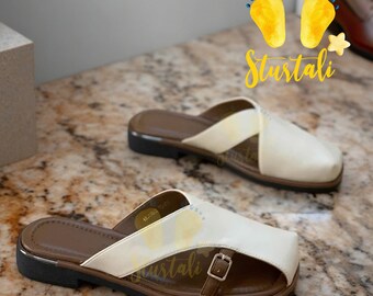 Leather Greek Style Women's Flat Leather Sandals, Spring And Summer Comfortable Sandals, Inspiration From Greece, Unique Design