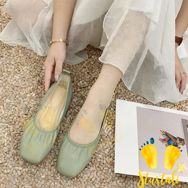 Women's Flat Shoes, Soft Leather Soft Sole Shoes, Earth Shoe, Grounding Shoe Woman, Barefoot Shoes Women, Vacation Shoes, Casual Sandals