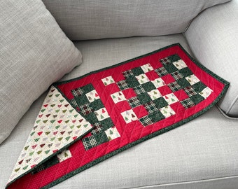 Patchwork Christmas Tree Table Runner