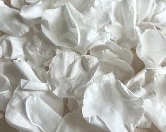 Large White Rose Petal Confetti | 100% Natural & Biodegradable | 8 Handfuls
