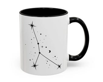 Taza de café del zodiaco Cáncer: Constelación y afirmación - 8 opciones de color