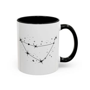 Capricorn Zodiac Mug – Minimal Astrology Coffee Cup with Constellation & Affirmation, 11oz, 8 Color Options – Gift for Capricorn Lovers