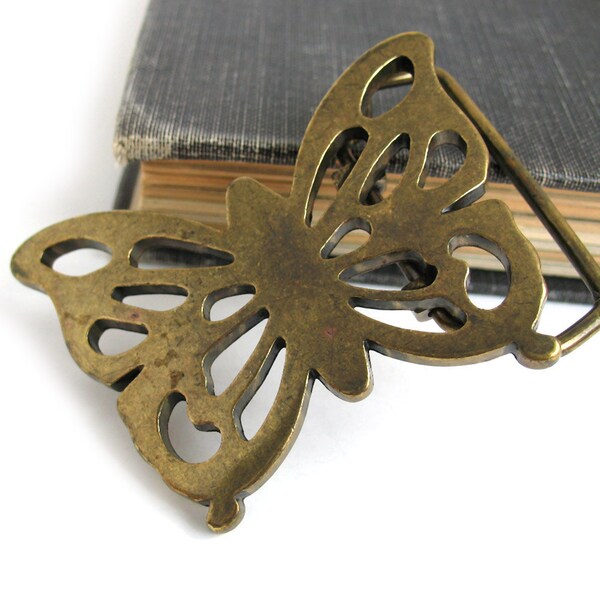 Antique Brass Butterfly Vintage Buckle
