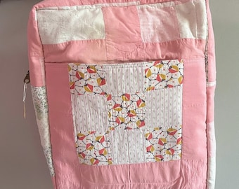 Vintage/Antique Pink Quilt Making Backpack