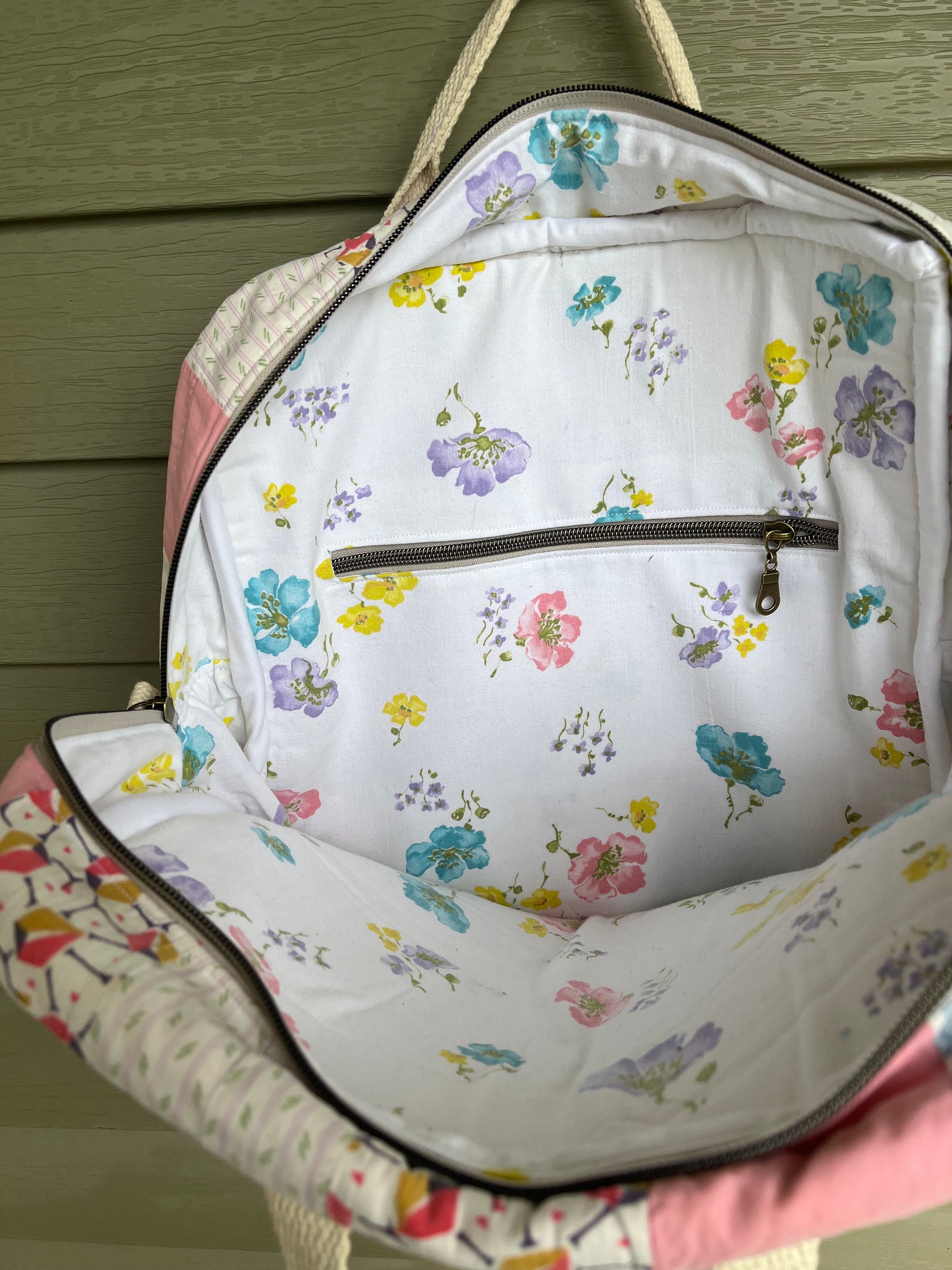 Vintage/antique Pink Patchwork Quilt Making Backpack - Etsy