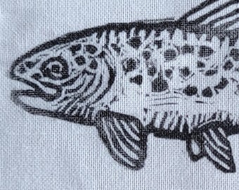 Linocut Trout Patch