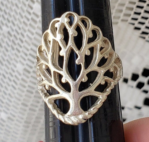 Tree of Life Ring 925 Sterling Silver Statement R… - image 4