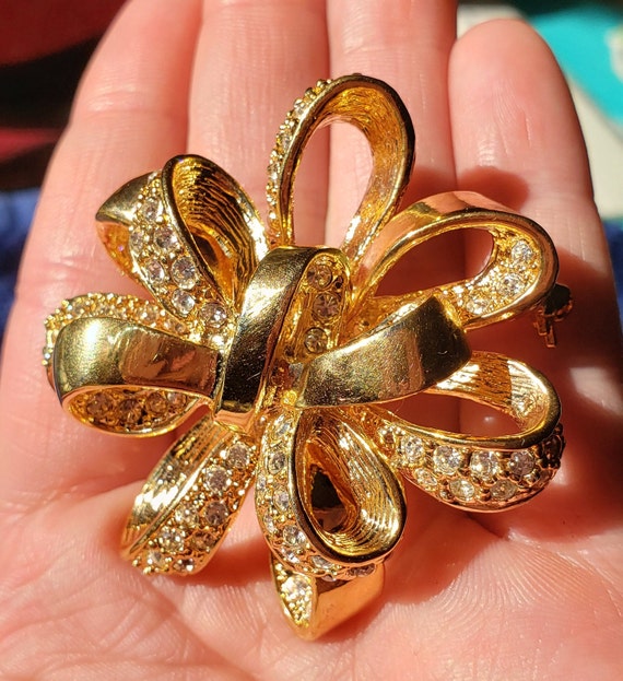 Statement Rhinestone Brooch Pin Sparkle Crystals … - image 7