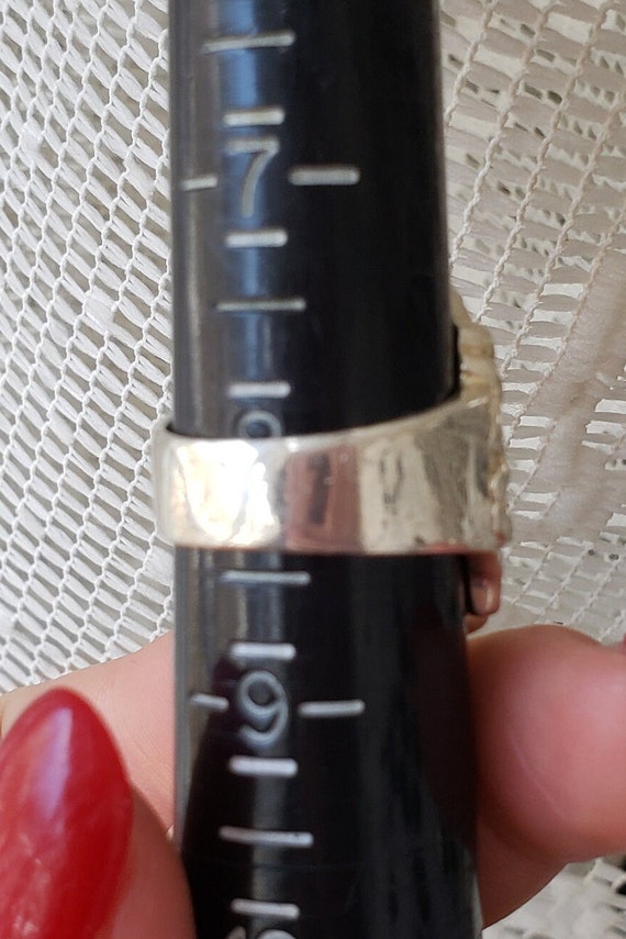 Sterling Silver Ring Statement 925 Flowers Butter… - image 8