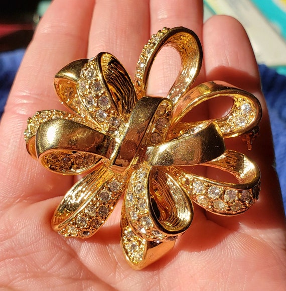 Statement Rhinestone Brooch Pin Sparkle Crystals … - image 6