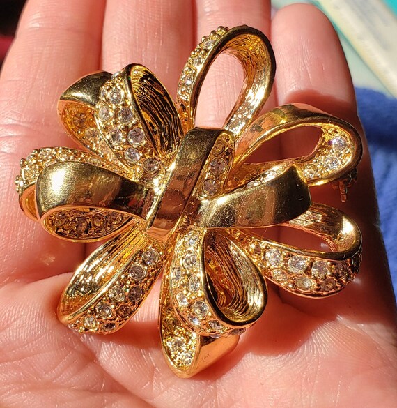 Statement Rhinestone Brooch Pin Sparkle Crystals … - image 8