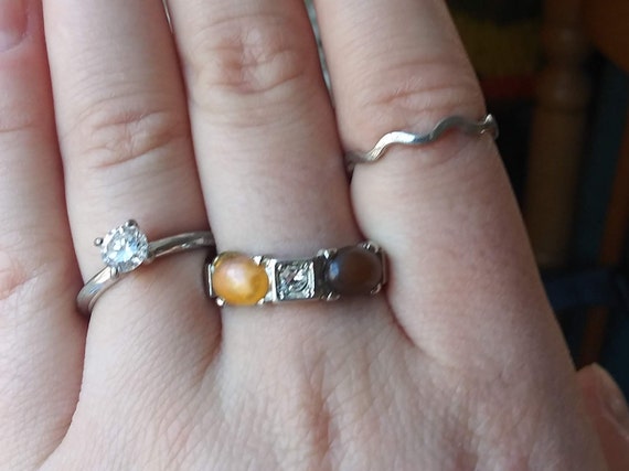 Stacking Rings Statement Cocktail Set 3 Vintage S… - image 6