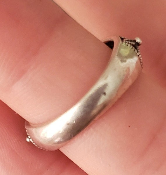 Sterling Silver Ring Statement Crystal Bold Bling… - image 6