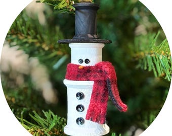 Build-a-Snowman Wooden Spool Ornament Kit Holiday Craft Kit