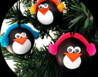 Ping Pong Penguins Ornament Kit Holiday Craft Kit