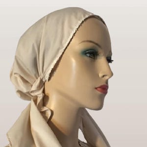 Slip On Scarf Pretied Scarf for Women, Pre Tied Head Scarves for Cancer Patients, Pre-tied Tichel, Chemo Headwrap, Easy to Wear No tying Cap