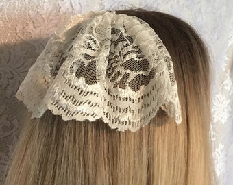 Lace Kippah Head Covering, Women's Lace Doily, Lace Kippah Hair Covers, Bat Mitzvah Headcovering, Chapel Cap Headcover