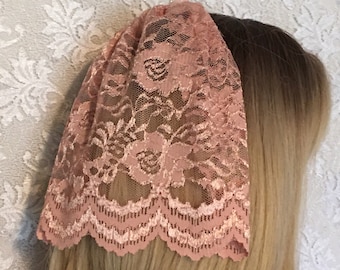 MAUVE Floral Bat Mitzvah Head Covering • Lace Kippah Hair Covers • Simcha Headcovering • Bar Mitzvah Kippah • Doily Headcover • Kippot | Hat