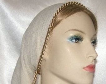 Cuello de gasa de algodón / Cubierta para la cabeza / Cobertura para la cabeza / Cuellos / Tichel / Cuello / Bufanda de cuello / Sombrero de cuello / Cuello para el cabello / Cuellos renacentistas / Sombrero