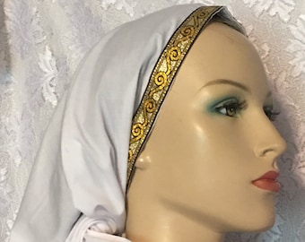 Batiste Cotton Jacquard Scarf Head Covering | Headcovering | Headscarf | Mitpachat | Jewish Scarf | Scarves | Veil | Hair Wrap | Prayer Veil