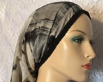 Soft Voile Snood Head Covering • All Cotton Hair Snoods for Women • Tichel • Renaissance Headcover • Modesty Wear • Hair Loss Cap • Headwrap