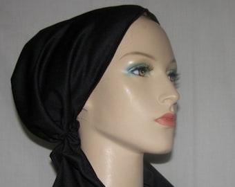 Pre Tied Scarf • Poly Blend Slip On Head Cover • Chemo Headscarf • Cancer Scarves • Tichel Headcover • Turban • Headwrap • Head Covering