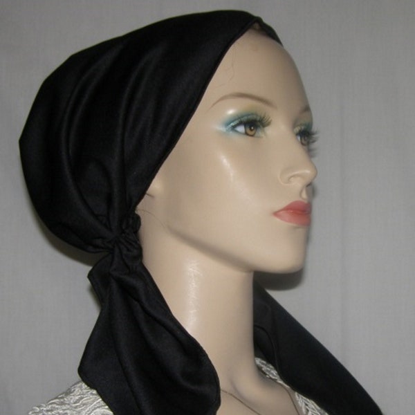 Pre Tied Scarf • Poly Blend Slip On Head Cover • Chemo Headscarf • Cancer Scarves • Tichel Headcover • Turban • Headwrap • Head Covering