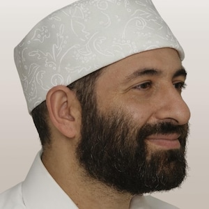 WHITE Design Bucharian Kippah |Head Covering | Headcovering | Yarmulka | Kippot | Bar Mitzvah | Bat Mitzvah | Wedding kipa | Skullcap