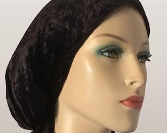 Velvet PreTied Scarf Modest Slip-On Chemo Headwrap Pretied Cancer Scarves Head Covering Gifts Easiest to Wear No tying Headcover Hair Loss