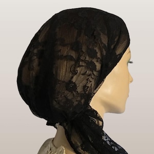 Slip On Scarf Pretied Scarf for Women, Pre Tied Head Scarves for Cancer Patients, Pre-tied Tichel, Chemo Headwrap, Easy to Wear No tying
