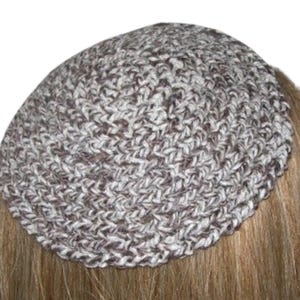Crochet Kippah - Two Color | Skullcap | Yarmulke | Headcovering | Head Covering Kippot | Bar Mitzvah | Bat Mitzvah | Wedding kippah | Simcha