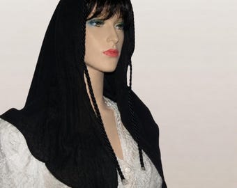 Black Scarf | Gauze Cotton Tichel Head Covering | Scarf | Headcovering | Mitpachat | Headscarf | Modest Head Cover | Prayer | Mantilla Veil