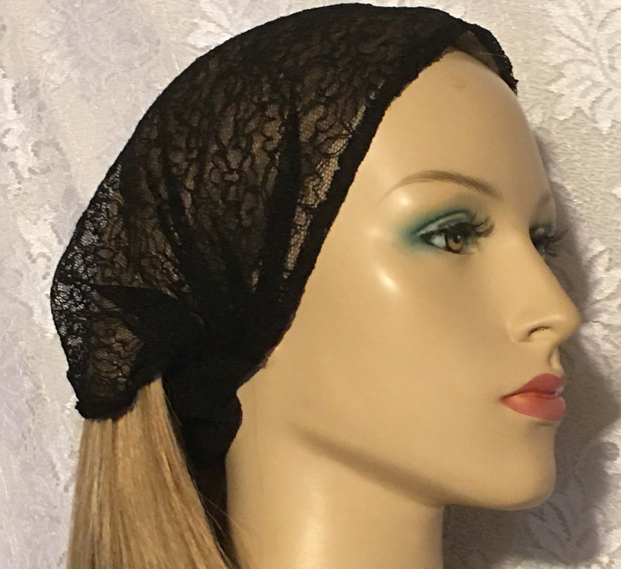 Black Lace Wide HeadBand Wrap – SWAKCouture