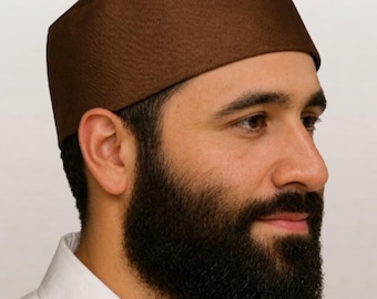 Cobertura para la cabeza con kipá • MARRÓN CANELA Cobertura para la cabeza con kipá Bucharian • Yarmulka • Bar Mitzvah • Kipá de boda • Sombrero