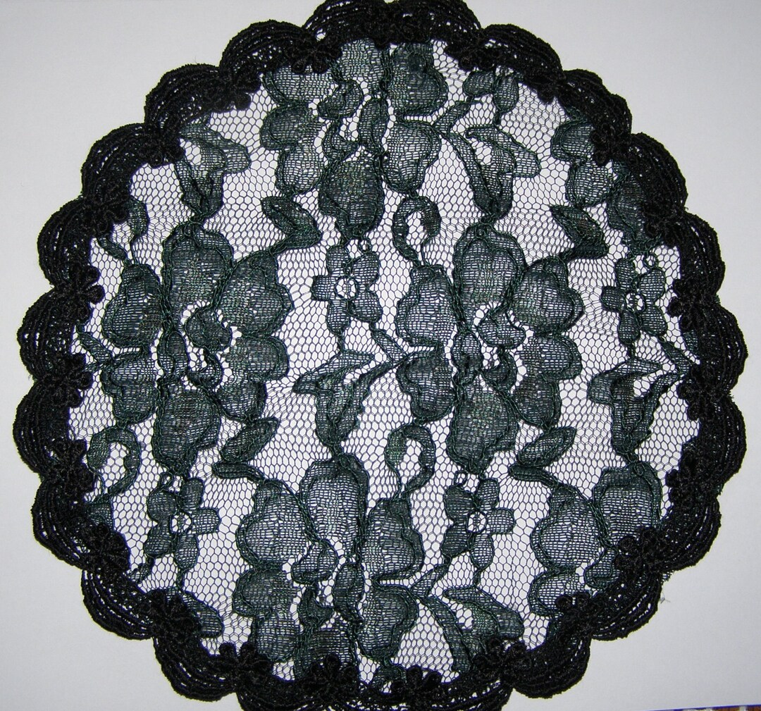 Lace Doily Head Covering Green Floral Lace Kippah Hair Etsy
