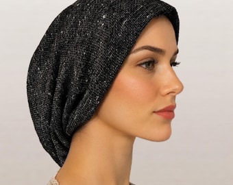 Stretch Snood Turban Cap, Head Covering for Women, Slouchy Beanie, Renaissance Headcovering, Headwrap, Tzniut Modesty Wear, Chemo Cap