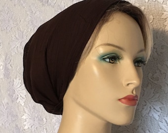 Pañuelo de gasa de algodón para la cabeza, multifuncional, modesto, para quimioterapia, para la caída del cabello, sin atar, regalo para cubrir la cabeza.