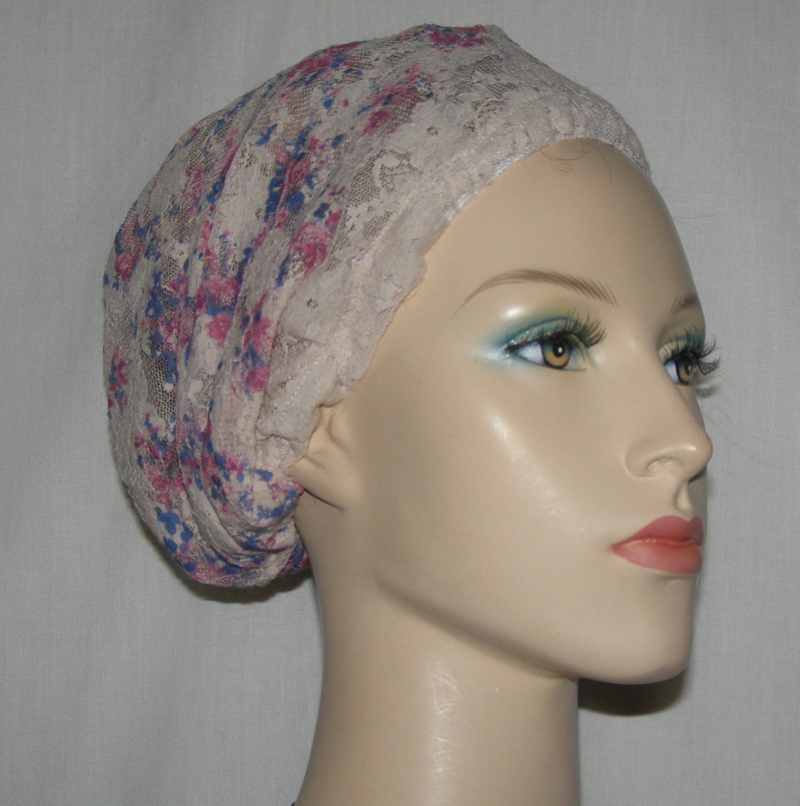 Snood Head Covering Floral Net Sheer Snood Hair Snood | Etsy