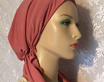 Pañuelo preanudado, pañuelo para quimioterapia sin nudos, pañuelos oncológicos preanudados, fácil de usar (sin necesidad de atar), pañuelo discreto, cubrecabezas, regalo para ella, braga de cuello