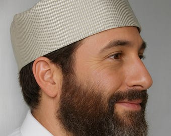 Kipá Bucharian / Kipá de seda satinada color crudo para cubrir la cabeza / para cubrir la cabeza / yarmulka / kipá / Bar Mitzvah / Bat Mitzvah / kipa de boda / gorra