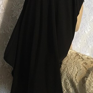 Black polyester tichel scarf head cover - Modest black tichel