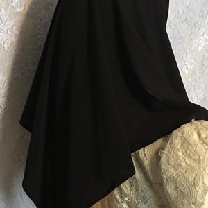 Tichel scarf. Great for modest wear or for hair loss. Lightweight black scarf for prayer and fashion
