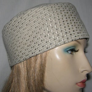 BUCHARIAN Kippah Headcovering • Gray Silver Taupe Head Covering • Jewish Kipa • Bar Mitzvah • Yarmulke • Kippot • Wedding Kipah • Prayer Cap